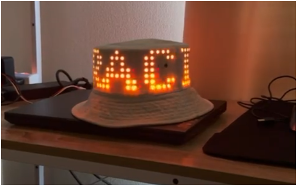LED matrix bucket hat